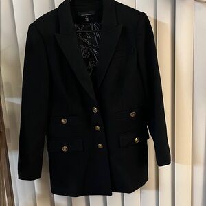 White House Black Market Black Blazer with Gold Buttons